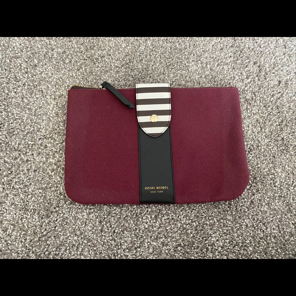 Maroon Henri bendel clutch